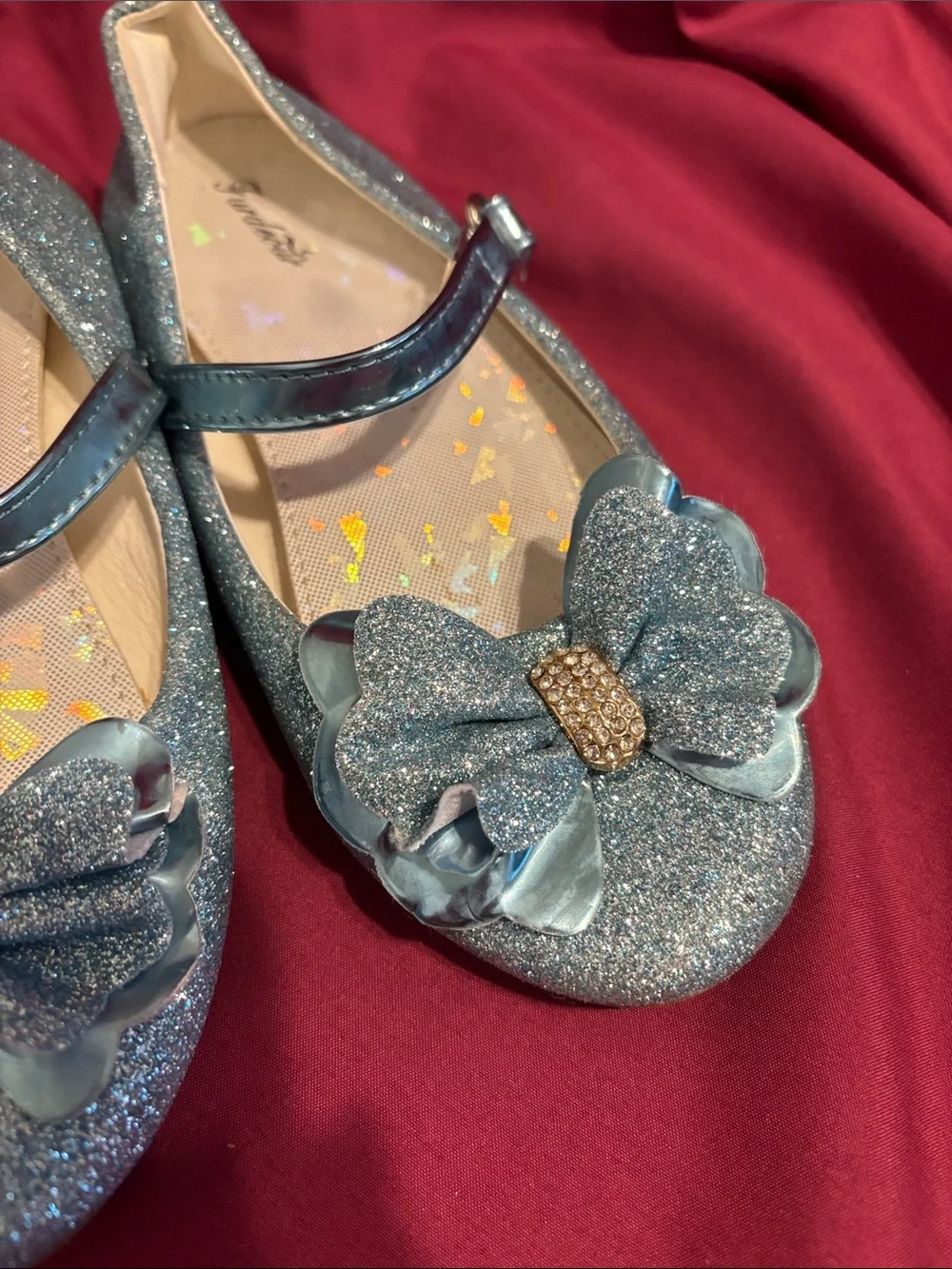 Sparkle Bow Mary Jane Girls Costume Shoes